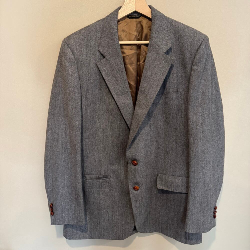 Workers Of America Amalgamated Clothing Gray Blazer Jacket Union Made Palm Beach